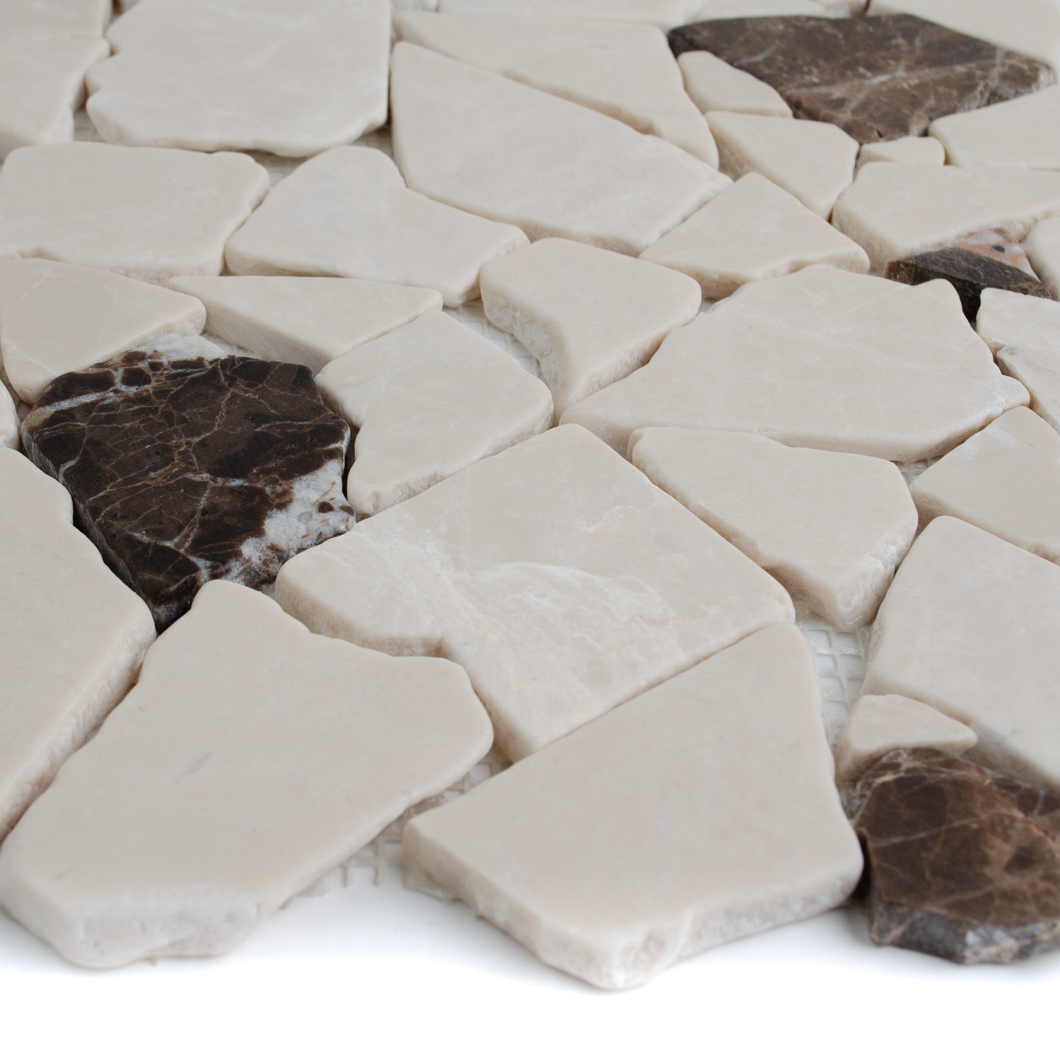Natursteinmosaik Marmorbruch Crema Castano Beige Nanett-BEN10262 Natursteinmosaik Marmorbruch Crema Castano Beige Nanett-BEN10262
