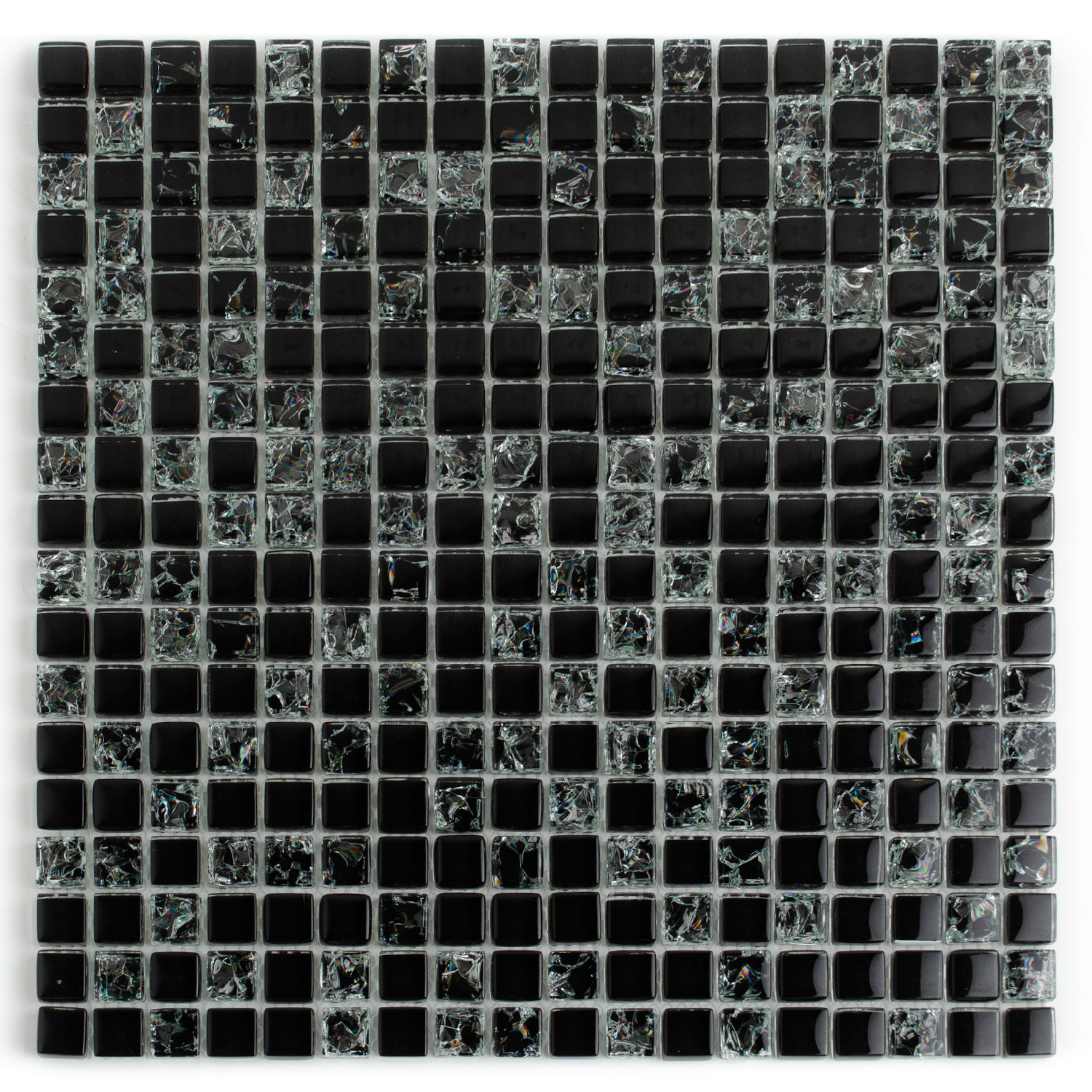 Glasmosaik Gaby Schwarz Brickmosaik mit Brucheffekt-BEN10219 Glasmosaik Gaby Schwarz Brickmosaik mit Brucheffekt-BEN10219
