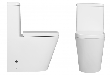 Gulvstående WC-kombination uden vask Nano-belagt med softclose-sæde