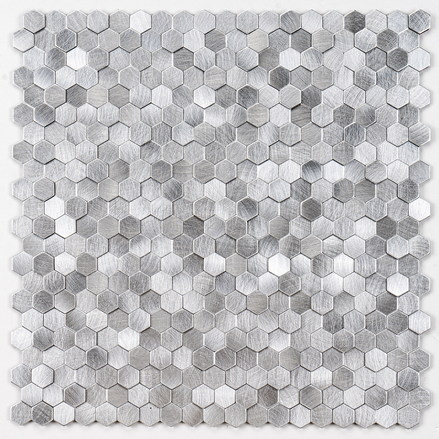THO202604 Selbstklebendes Aluminium Mosaik Montpellier 3D Hexagon fugenlos