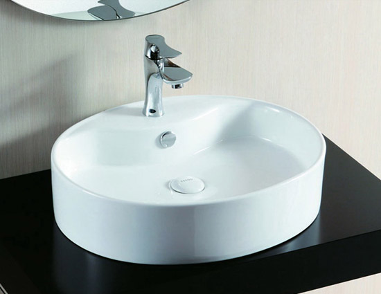Håndvask Rektangulær keramisk håndvask med bordplade 56 x 46 x 14 cm