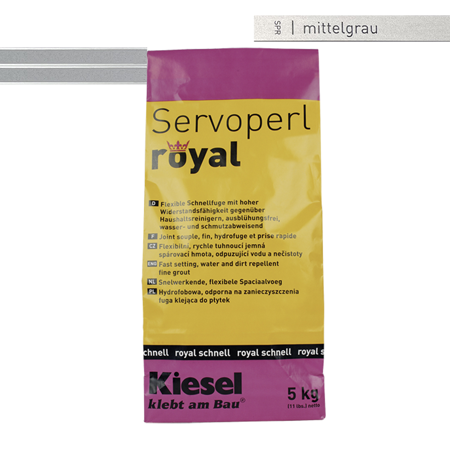 Fliesenfugen Fuge Fugenmasse für Bodenfliesen Wandfliesen und Mosaikfliesen Servoperl royal 5KG-BEN10012.2