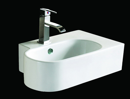 Håndvask Firkantet keramisk håndvask med bordplade 67,5 x 44 x 15 cm