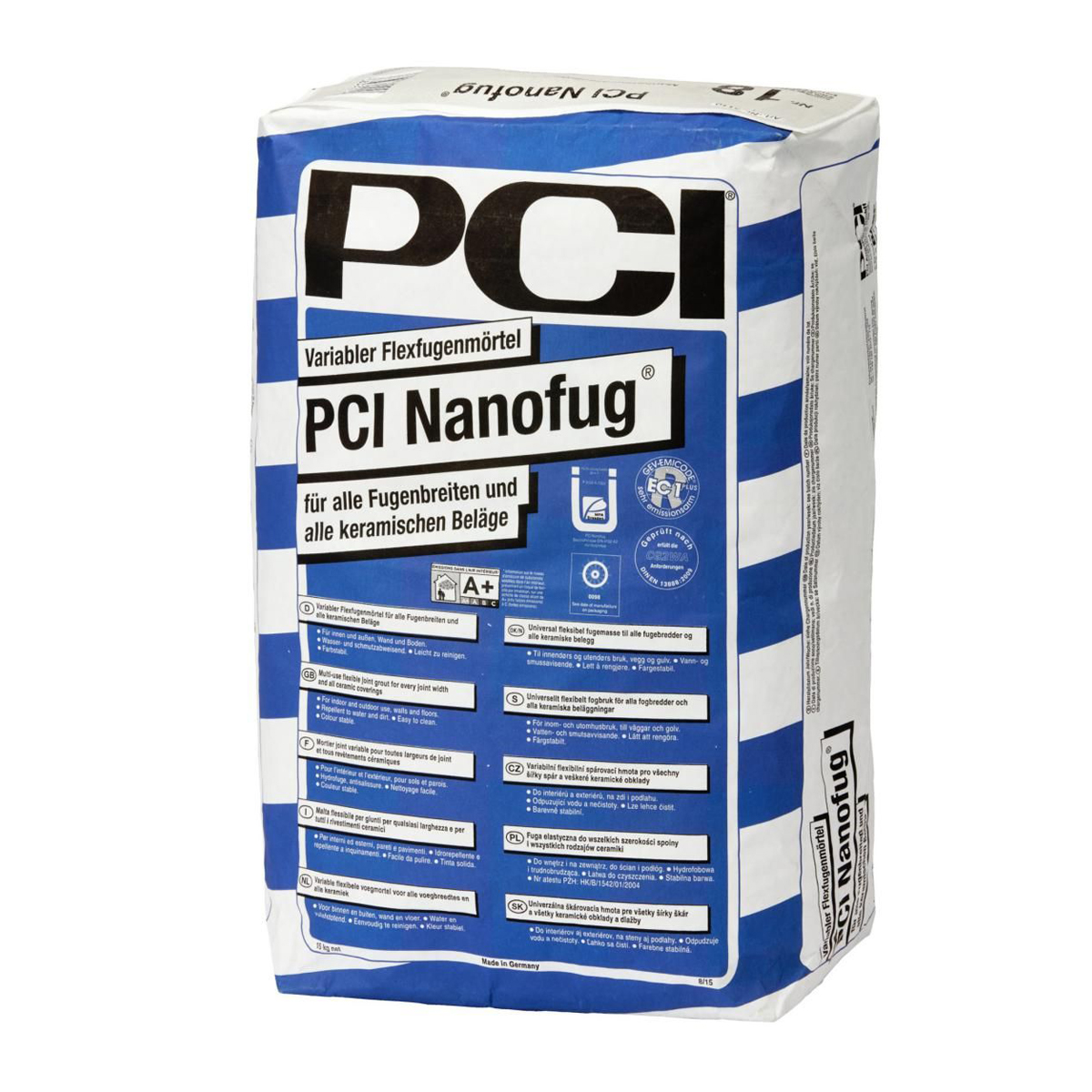 Fugemasse til alle lertøjs- og stentøjsbelægninger og til indendørs og udendørs brug PCI Nanofug