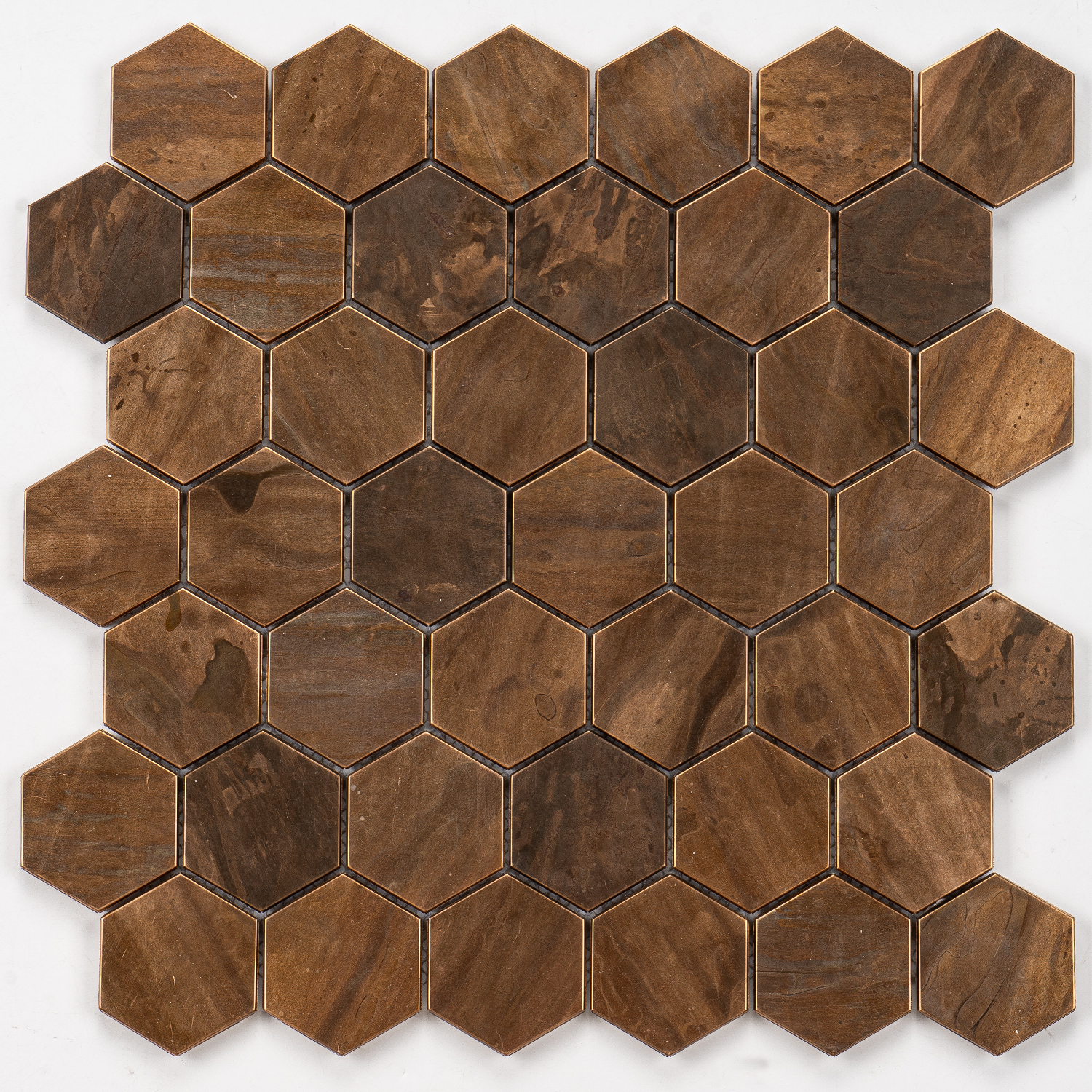Sekskantede mosaikfliser kobber 48 Mali Mat