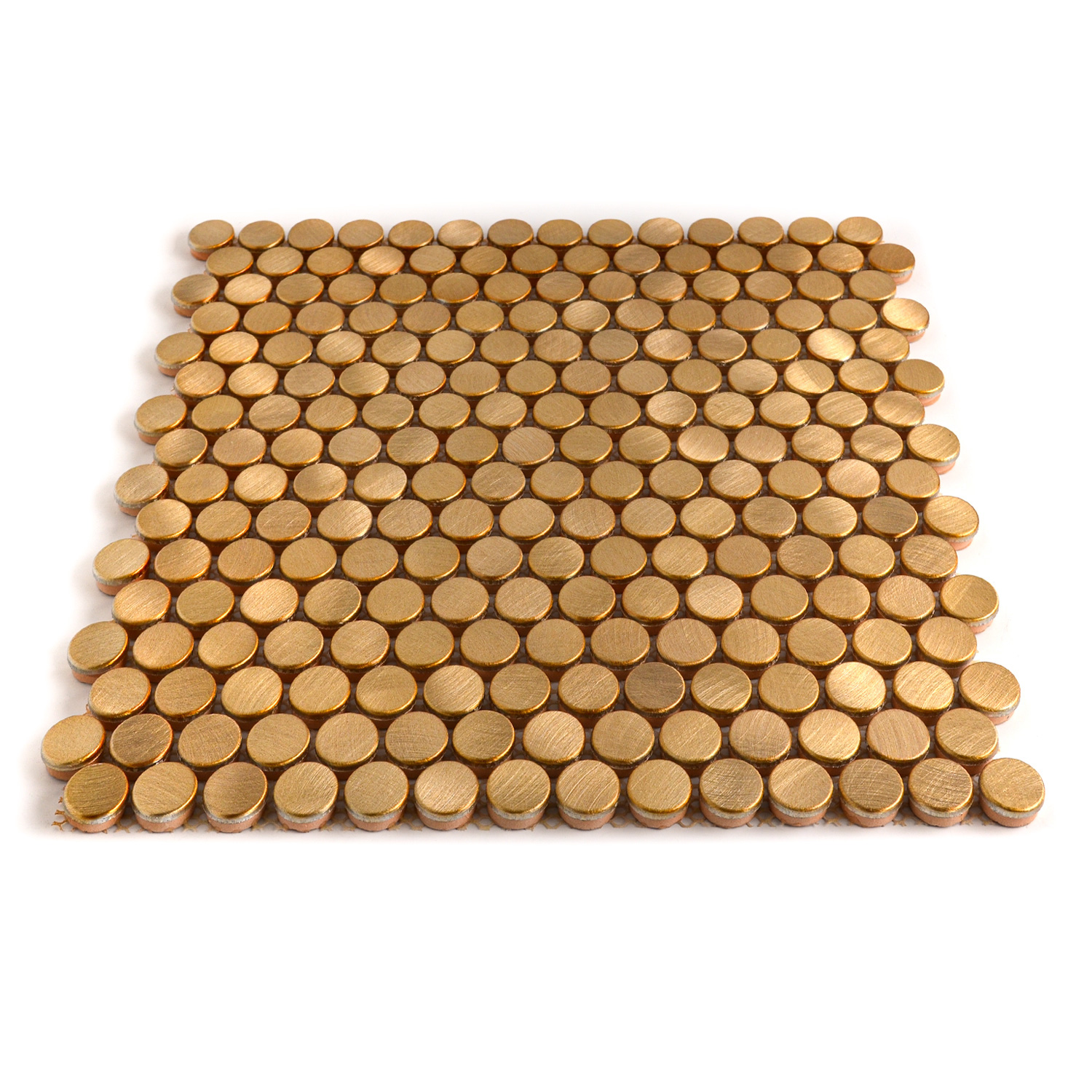 Rundmosaik Mosaikfliesen Gold Maleen Gebürstet Matte-BEN10215.2