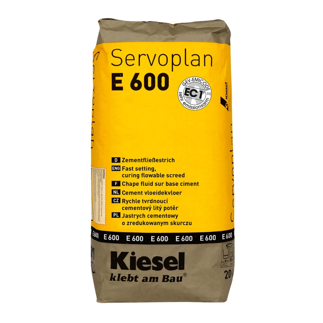 Kiesel Servoplan E 600 Schnell erhärtender Zementfließestrich 20KG
