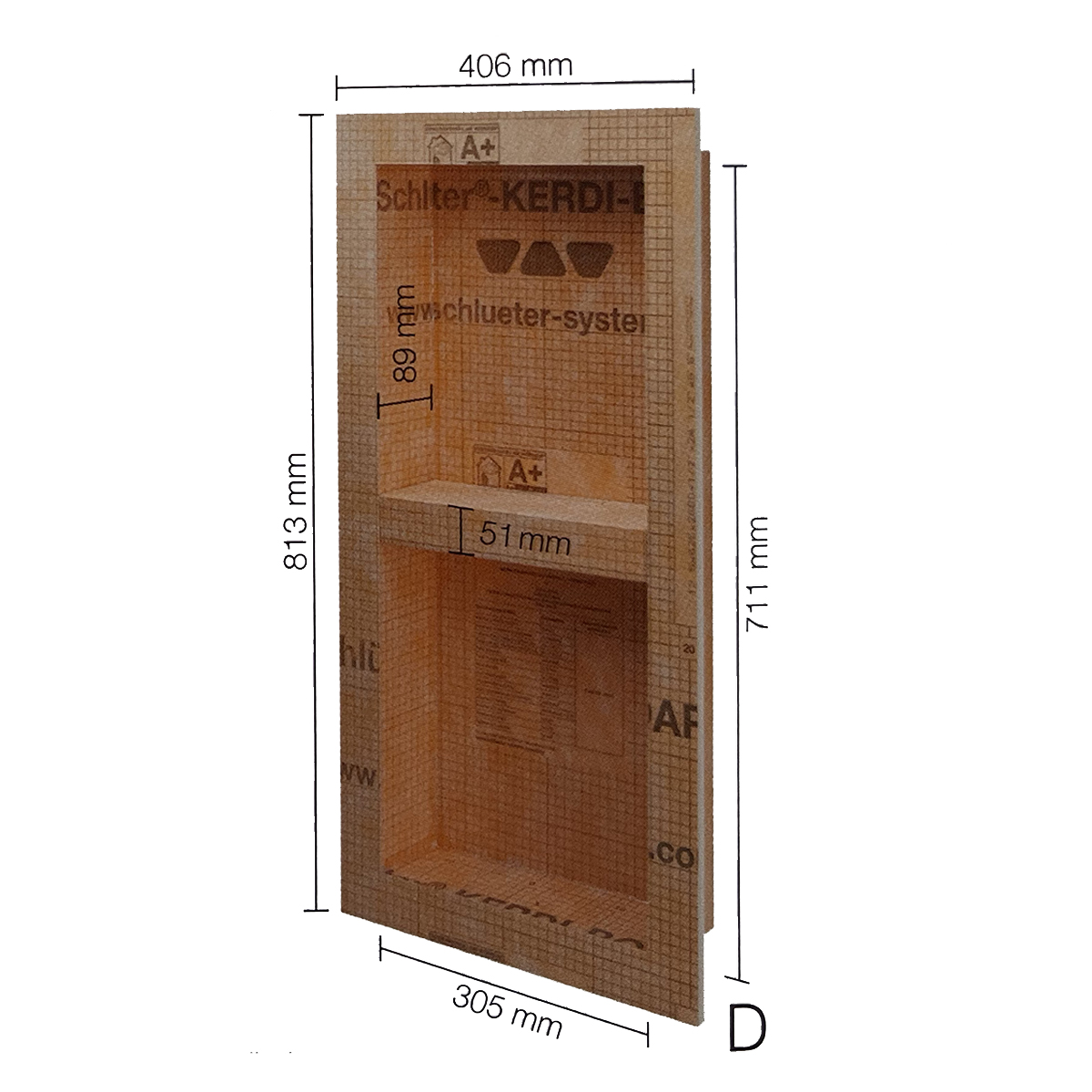 Wandnische Befliesbare-Wandnischen Duschablagen Ablagesystem Schlüter KERDI-BOARD-N-BEN10028.3