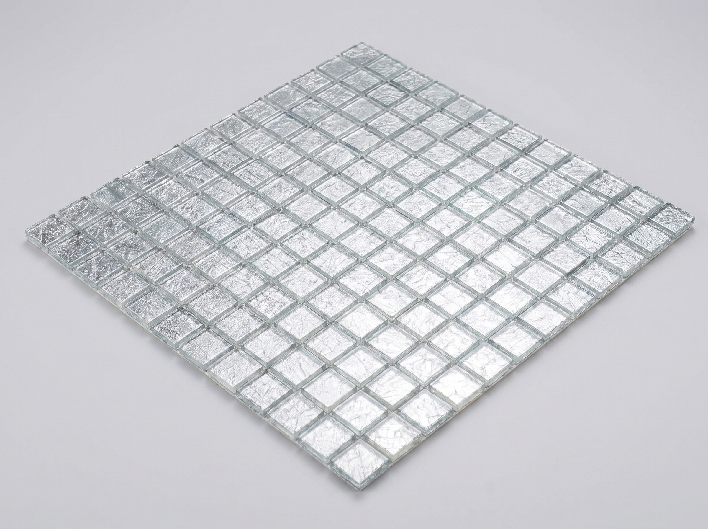 Glasmosaik Galaxina sølv metal effekt 1 pakke