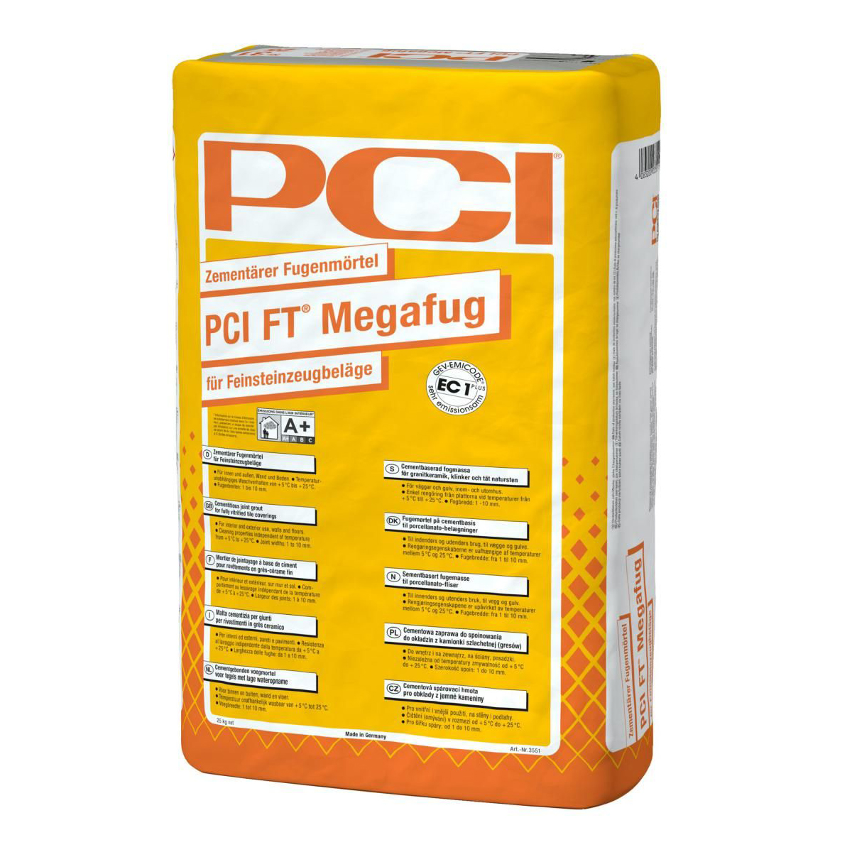 Fugemasse til stentøjs- og porcelænsbelægninger og til indendørs og udendørs brug PCI FT Megafug