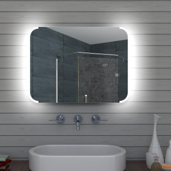Design Badeværelsesspejl med LED-belysning 80x60 cm