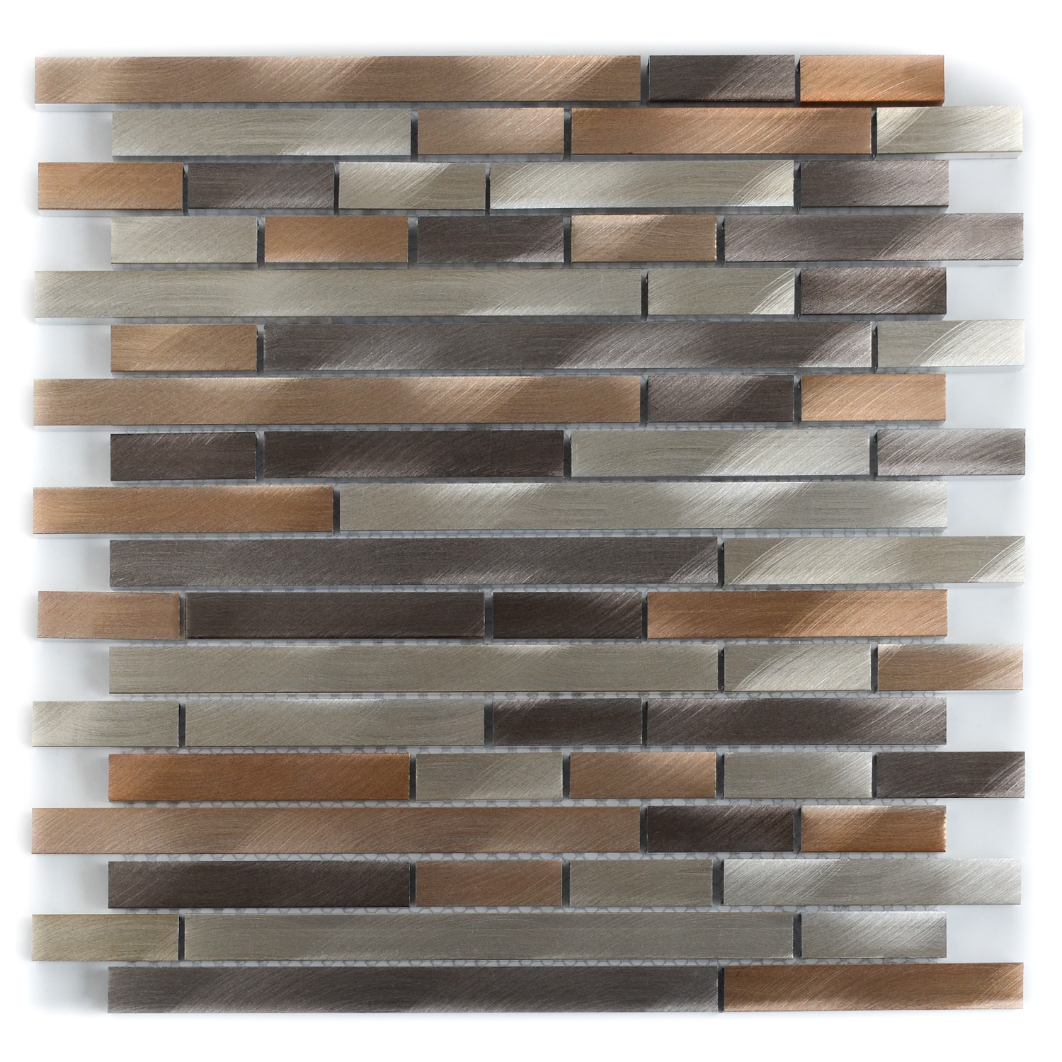 Mosaikfliesen Edelstahl Maggie Braun Gebürstet Paket-BEN10212.5 Mosaikfliesen Edelstahl Maggie Braun Gebürstet Paket-BEN10212.5