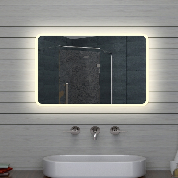 Design LED-badeværelsesspejl Vægspejl Lysspejl 70x50cm