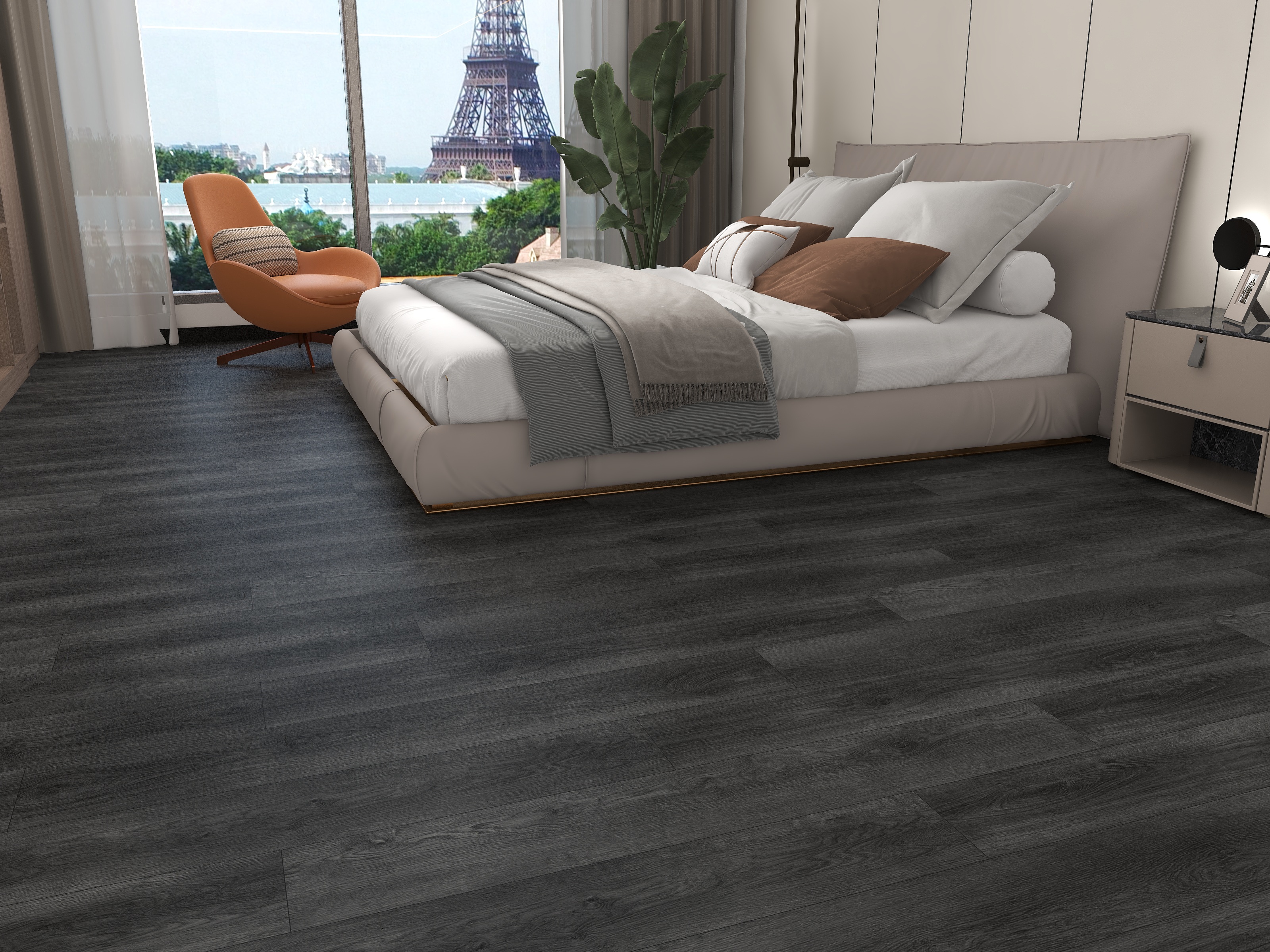 Laminat i trælook laminatgulv melaminharpiks klik-system Falun