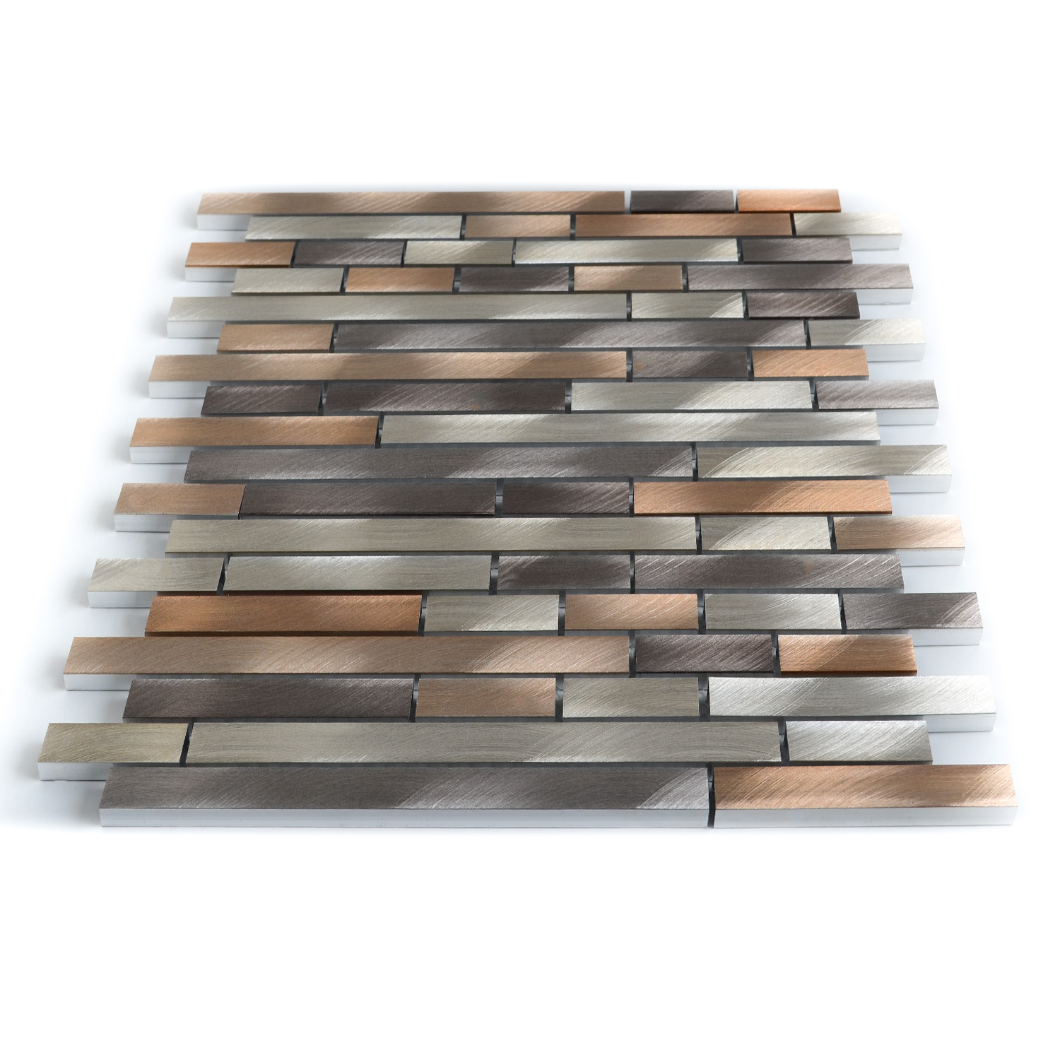 Mosaikfliesen Edelstahl Maggie Braun Gebürstet Matte-BEN10212.8 Mosaikfliesen Edelstahl Maggie Braun Gebürstet Matte-BEN10212.8