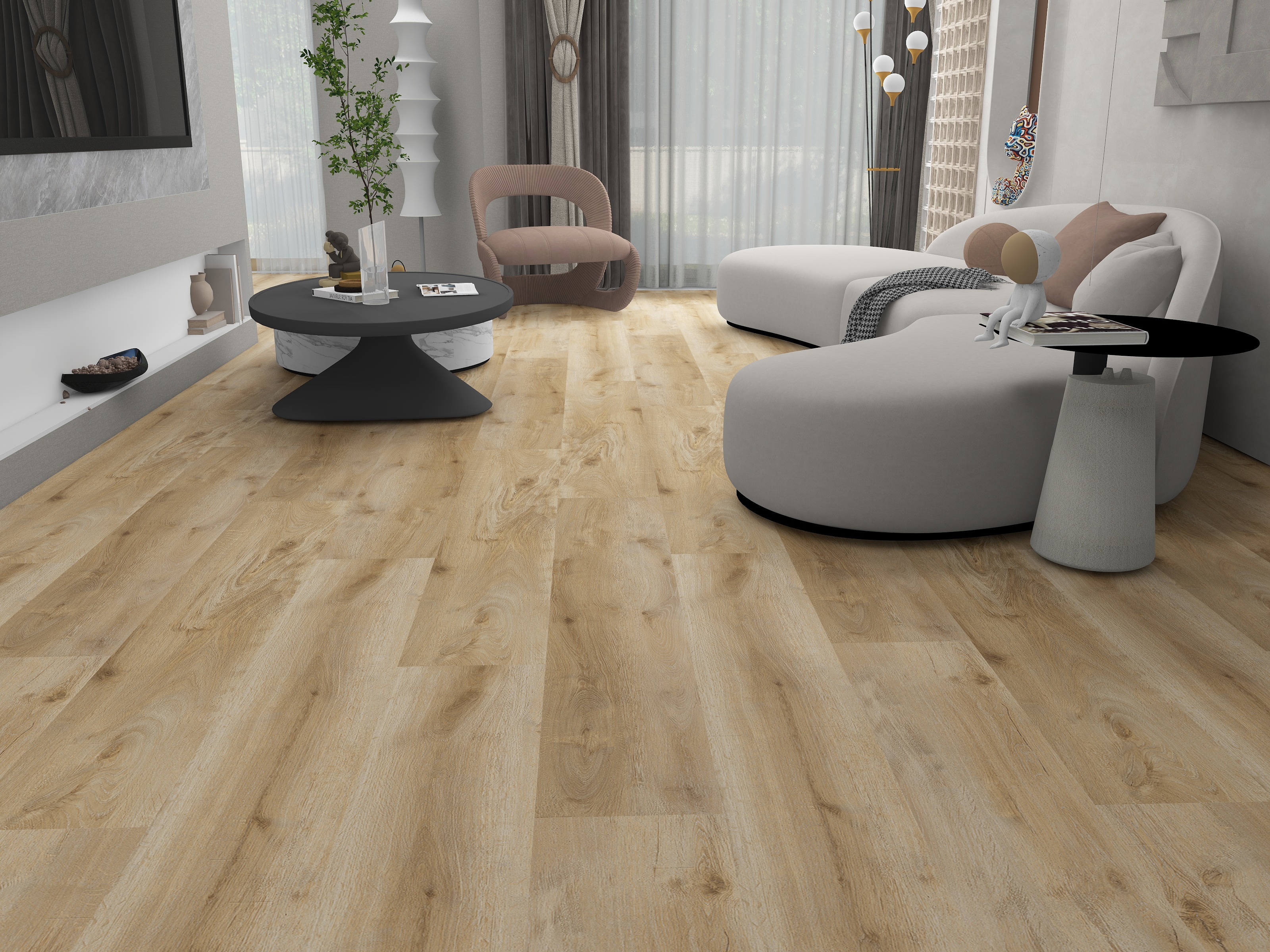 Laminat i trælook laminatgulv melaminharpiks klik-system Falun