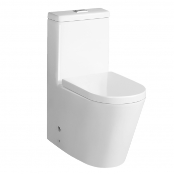Gulvstående WC-kombination uden vask Nano-belagt med softclose-sæde